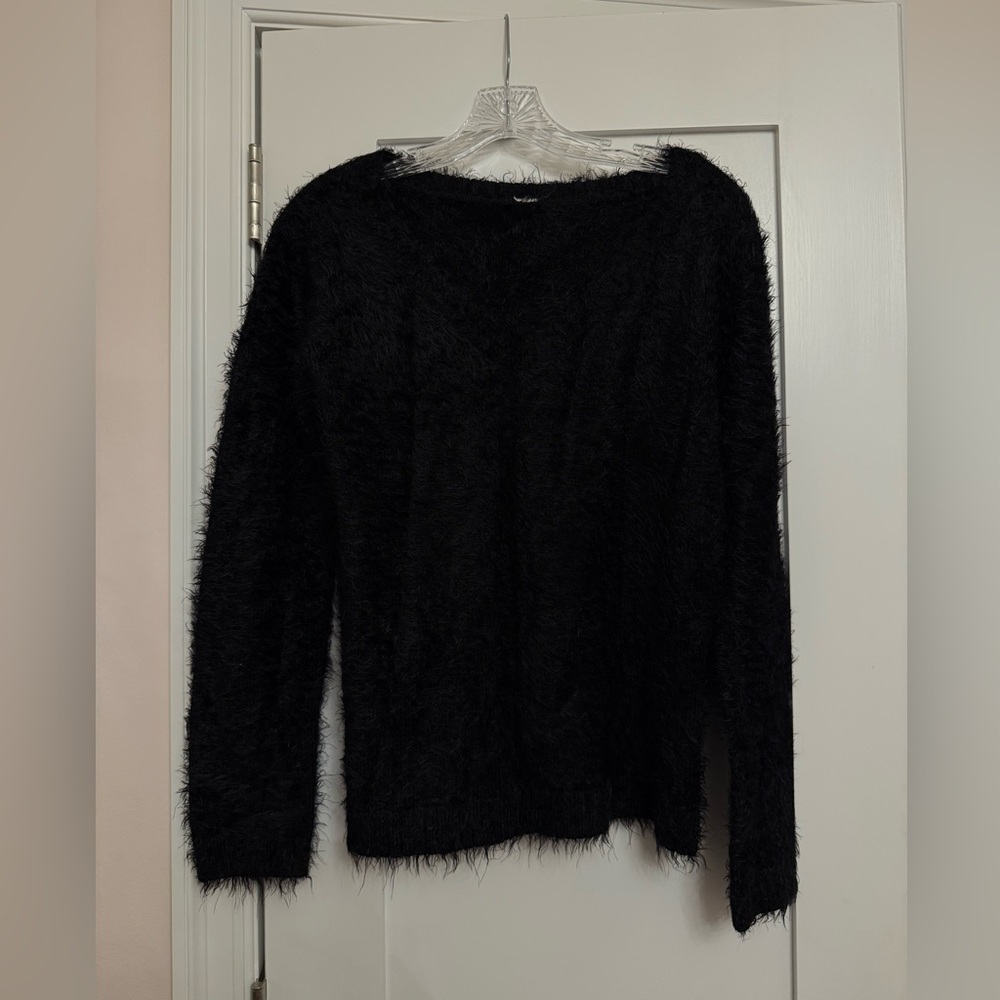 Capezio Black Fuzzy Ballet Warm-Up Sweater | Size S